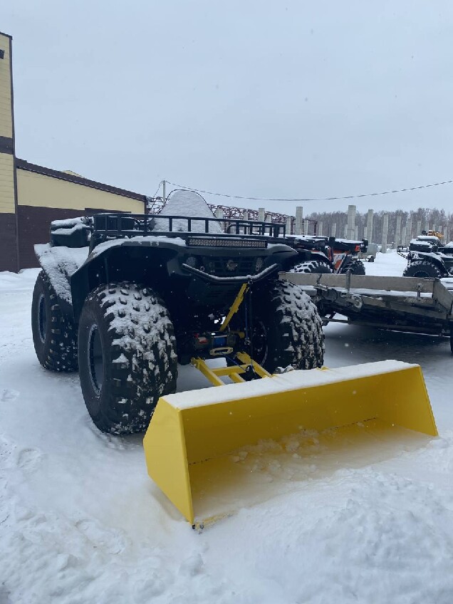 Чистим снег с новым ковшом для Сокол